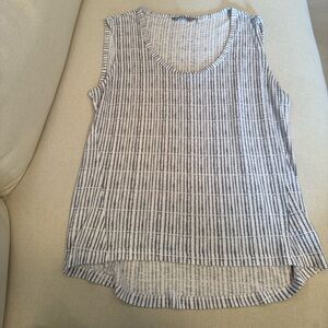 Athleta Navy and White Striped Tank Top